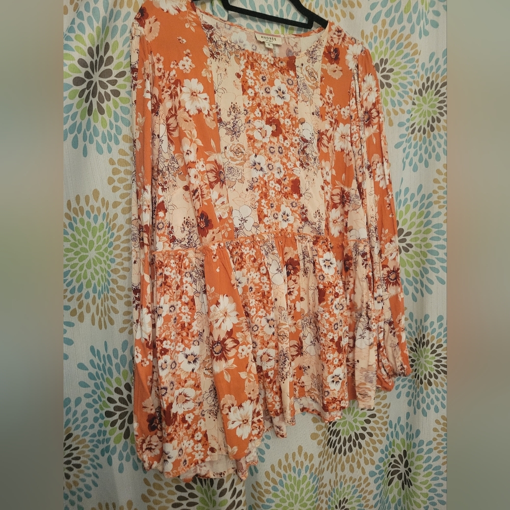 BOG9 1x peplum floral top